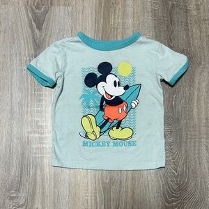 Disney Mickey Mouse Kids T-Shirt - Light Green and Teal